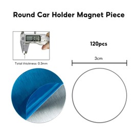 Lunyloer MetallpläTtchen Selbstklebend, 120 Stück Metallplatte für Magnete,3cm Handy Magnetplatte für Toniefiguren Kompatibel Mit Magnete Handy Halterung Sehr Dünn Metallplatte Silber