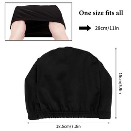 Halinuia 3 Pieces Swimming Caps Set for Kids and Adults, Elastic Swimming Cap Made of Soft Polyester Fabric (Black, Navy, Lake Blue)