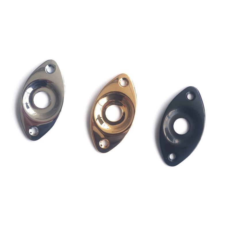 Guitar Anatomy Oval Jack Plate Universal - Chrome