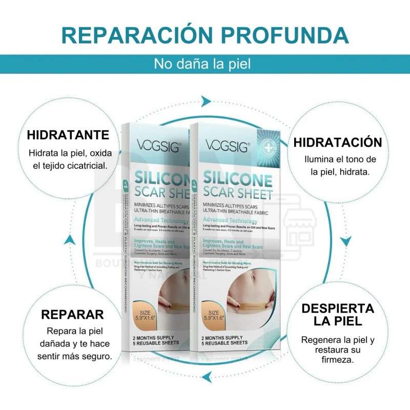 Hojas De Silicona Ayuda A Eliminar Cicatrices Acné Queloide
