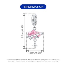 CYMYSS Charms Pendant 925 Sterling Silver Pendant for European Bracelets and Necklaces Bead Charms for Women Bracelet Pendant for Women, Sterling Silver, No Gemstone