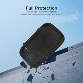 YAJOJO Carrying Case for R36H Handheld Game Console- Hard Shell Protective Carrying Case, Portable Travel Storage Bag with Wrist Strap & Carabiner | Anti-scrathes&Shockproof,Black