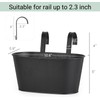 Mkono Metal Railing Planter Box 5 Pack Balcony Hanging Planter