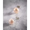Anthony Vincent Aretes Perla Rosa Cultivada Natural Tamaño 10 mm
