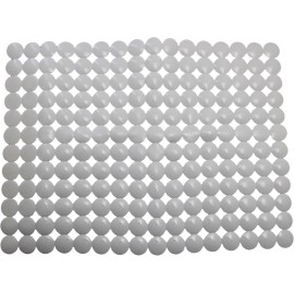 Dependable Industries Inc. Essentials PVC Sink Mat 16"x12" White Circle Design Kitchen Sink Scratch Protector