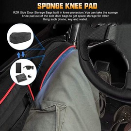 SUNPIE Side Door Bags for RZR - RZR Door Bags with Knee - Front Storage Bags Compatible with Polaris RZR 1000 (XP, XP 4), RZR XP Turbo, XP 4 Turbo, RZR S900/S1000 (2014-2023), RZR 1000 XP Accessories