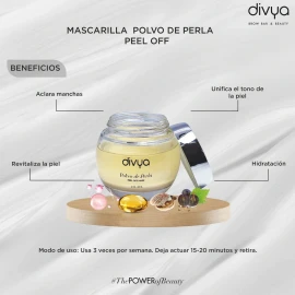 Mascarilla Con Polvo De Perla Peel Off Divya Tipo de piel Mixta