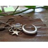 Luna – delicate moon, moonstone and tiny stars. Wonderful, delicate
