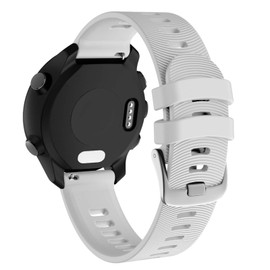 ISABAKE Watch Band for Garmin Forerunner 245/245 Music/Forerunner 645/645 Music,Compatible with Garmin Vivoactive 3 /Venu Sq/Vivomove HR，20mm Soft Silicone Replacement Wristbands (white)
