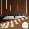 CUBITOR LED Recessed Lighting Kit,6 Pack Self-Adhesive LED Light Bar,