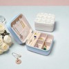 JFKJKQH Small Jewelry Box,Travel Jewelry Organizer Case with Stylish Braided