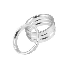 Partuto 4pcs OD 66.45mm to ID 57.1mm Aluminum Alloy Car Hub Centric Rings Replacement