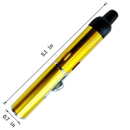 Refillable Portable Lighter, Jet Flame Torch Lighter Fame Kitchen Cooking,Gold（2PCS）