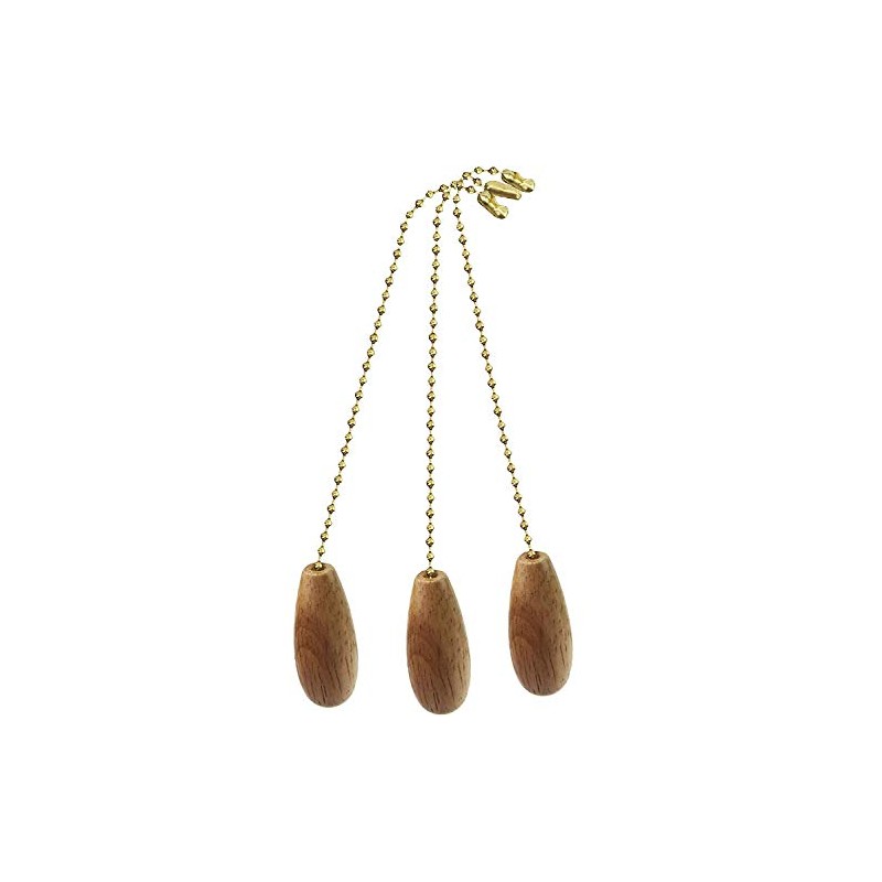 Decorative Wooden Ceiling Fan Pull with Beaded Chain-Light wood-FA111-3Pack