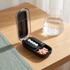 Black, Portable, Two-Part Pill Splitter, Pill Divider