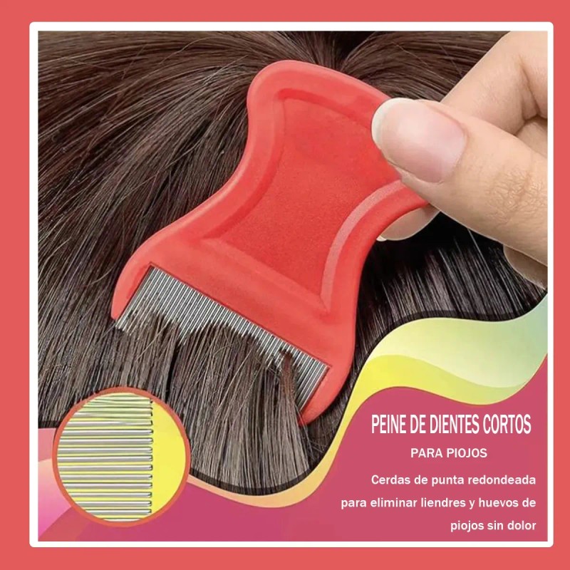 Set De 5 Peines Para Piojos Liendrera, Corto Largo Mango