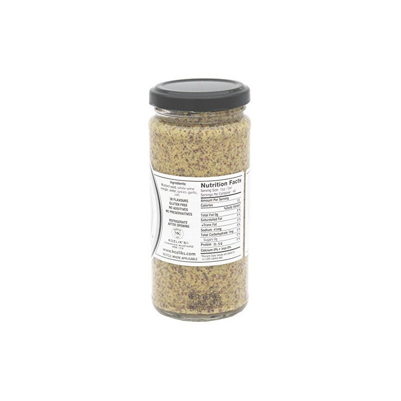 Kozliks Dijon Classique Hot Brown Yellow Natural Gluten Free Non-GMO