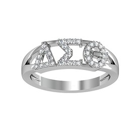 King Greek DELTA SIGMA THETA STERLING SILVER HORIZONTAL RING DST-R001 (6)