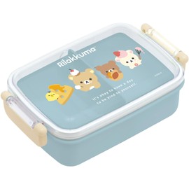 San-X Rilakkuma Square Fluffy Tie Lunch Box KA26501 H105 x W170 x D60 mm