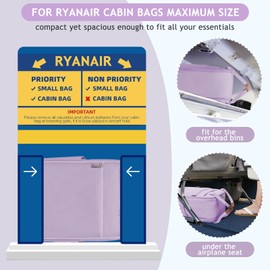 Hayayu Ryanair Hand Luggage 40 x 20 x 25 Backpack 40 x 20 x 25 Cabin Pockets Airplane Travel Backpack Underseat Hand Luggage Bag for Wizz 40 x 30 x 20 with Separate 14 Inch Computer Compartment for