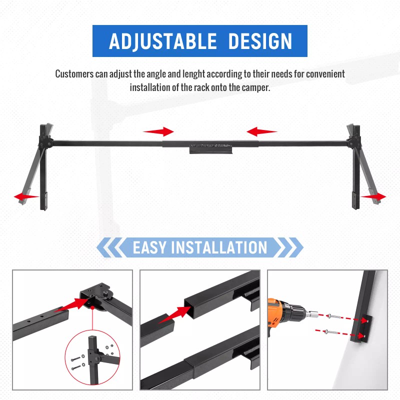 AA-Racks Model X-TCR Universal Truck Caps & Topper Ladder Rack