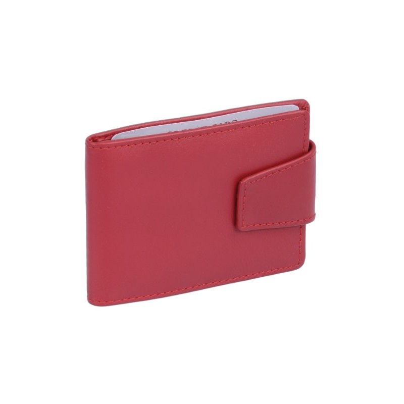 ID card holder LEAS, Genuine Leather, red - ''LEAS Card-Collection''