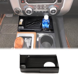 Aunginsy Central Control Storage Box Compatible with Toyota Tundra 2014-2021 Truck Center Console Front Gear Shift Cup Holder Storage Box Organizer Tray Secondary Container Insert Interior Accessories