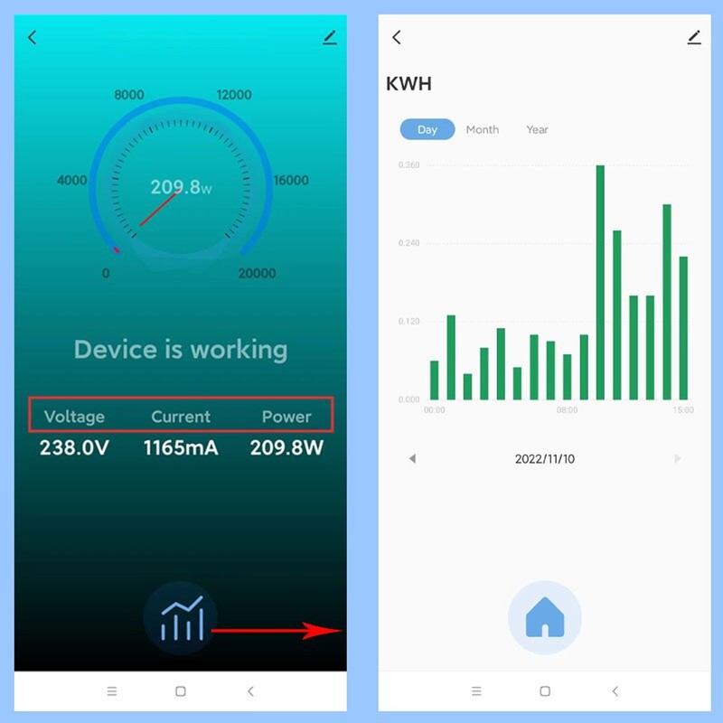 Smart Energy Meter WIFI Power Consumption Monitor Single Phase 100‑240V