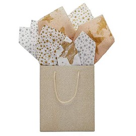 Paper Mart Gold Star Tissue Paper, 20 x 30 Inch Sheets of Decorative Tissue Paper, Bulk Quantity of 240 Sheets for Gift Wrapping