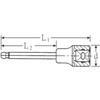 Stahlwille 03280006 1/2-Inch Ball Point Hexagon INHEX Socket, Size 6