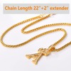 U7 Initial Necklaces for Women Men 18K Gold Plated CZ