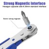 Right Angle Magnetic Screwdriver, Mini Ratchet Wrench with 20 Screwdriver