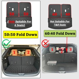 AltraVos Large Cargo Liners for Mazda CX90 CX-90 2024 2025 (Only Suitable for 6 Seats) (Not Suitable for 7&8 Seats),TPE All Weather Protection with Trunk Mat Covering The backrest