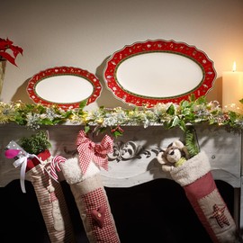 Villeroy & Boch Toy's Delight Serving Dish, Porcelain, Multi-Colour, 14 x 9 in, Oval