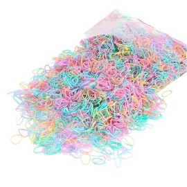 Mini Hair Elastics, 1000 Pack, Multicolor Rubber Bands for Braids and Hairstyling