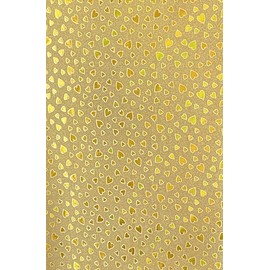 10 Sheets A4 Sparkly Self Adhesive Glitter Paper Non Shed 80gsm / 53lbs (Gold Hearts)
