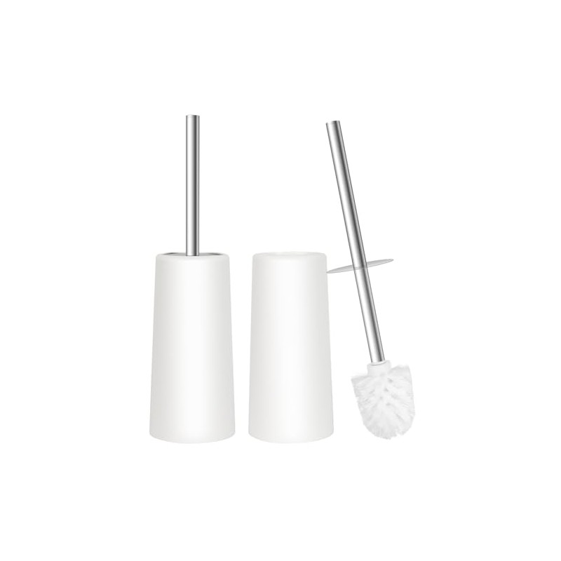 Juego de 2 Cepillo para Sanitario con Base, 37cm Blanco