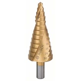 Bosch 2608587430 4/6/8/10/12/14/16/18/20/22/24/26/28/30 mm HSS-TiN Step Drill Bit