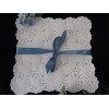 PLACE MAT 25 PCS 12" WHITE PAPER LACE SQUARE ELEGANT