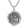 CEKAMA Saint Christopher Medal for Men Sterling Silver St Christopher