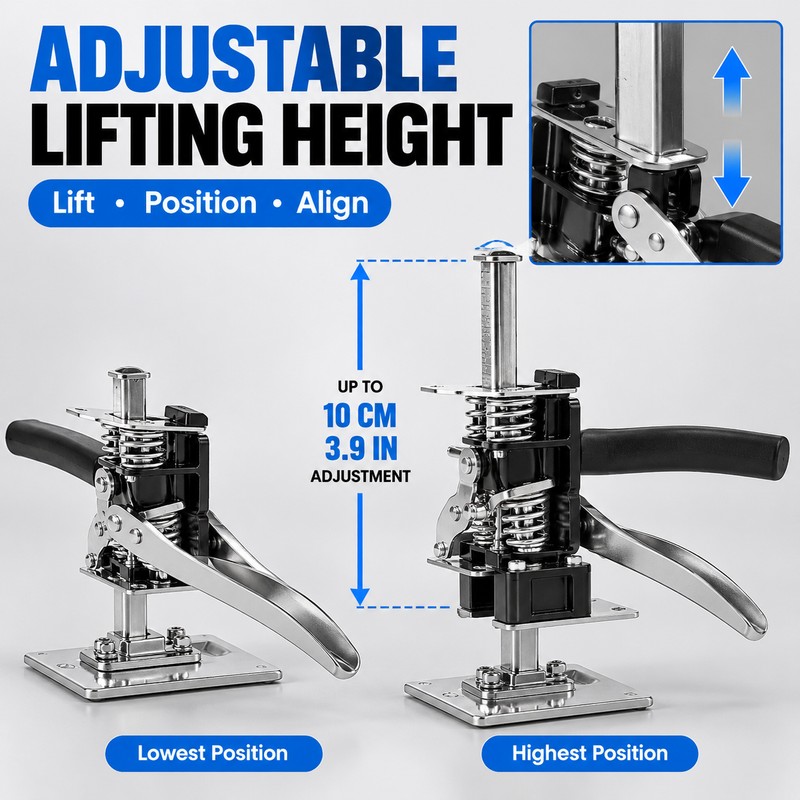 Labor-Saving Arm Jack for Installation – Adjustable Metal Lifting Tool