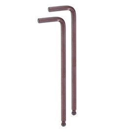 sourcing map 2pcs Ball End Hex Key Wrench 6mm S2 Steel L-Shape Long Arm Hexagon Metric Wrenches Repairing Tool for Home Equipment Repair, Red