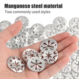 Pack of 80 Clamping Discs Heat Protection Plate, 30 mm Metal Star Lock Lock Washers, Stainless Steel Clamping Discs for Attaching Clips and Heat Shields Under the Hood