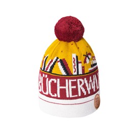 Happy Words Hats, Hats & Caps for Men and Women - Men's Hat with Bobble - Warm Winter Hat with Colourful Pattern - Knitted Hat Made of Acrylic Fabric - Gifts for Women and Men, Colourful