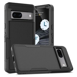 ZUSLAB Rugged Case for Pixel 8 Defender Protective Heavy Duty Shockproof Dustproof Cover for Google (2023) - Black