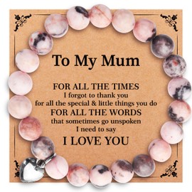 Merclix Mum Bracelet Birthday Gifts for Mum from Son Best Mum Gifts from Daughter Christmas Mothers Day Mum Birthday Gifts Presents for Mum from Kids