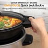 Sunvivi 4QT Programmable Slow Cooker with Locking Lid, Removable Ceramic