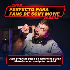 KIWOP 2 Pare Palillos Chinos, Palillos de Sable de Luz, Diseño desmontable para facilitar la limpieza, divertidos artículos para fiestas, varita láser de alta precisión, pilas reemplazables.