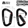 FresKaro 25kN UIAA Certified Climbing Carabiner Clips, 4inches Auto Locking,