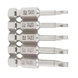 Shallho 5 Pcs 1/4 Inch Hex Shank Magnetic Triangle Screwdriver Bit TA1.8 TA2.0 TA2.3 TA2.7 TA3.0 Length 50 mm